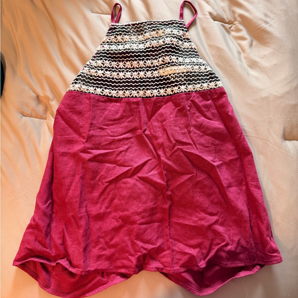 Mi Ami Pink and Black Patterned Women's Top